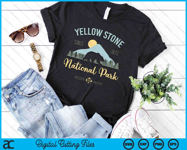 Outdoor National Park Yellowstone National Park SVG PNG Digital Cutting Files