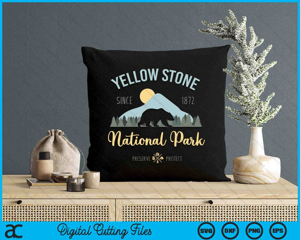 Outdoor National Park Yellowstone National Park SVG PNG Digital Cutting Files