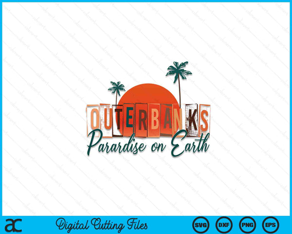 Outer Banks OBX North Carolina Summer Retro Preppy SVG PNG Cutting Printable Files