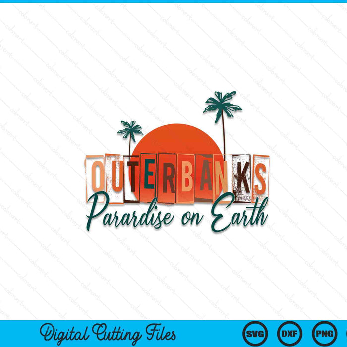 Outer Banks OBX North Carolina Summer Retro Preppy SVG PNG Cutting Printable Files