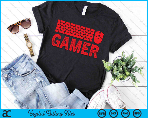 PC Gaming Keyboard Mouse WASD SVG PNG Digital Printable Files