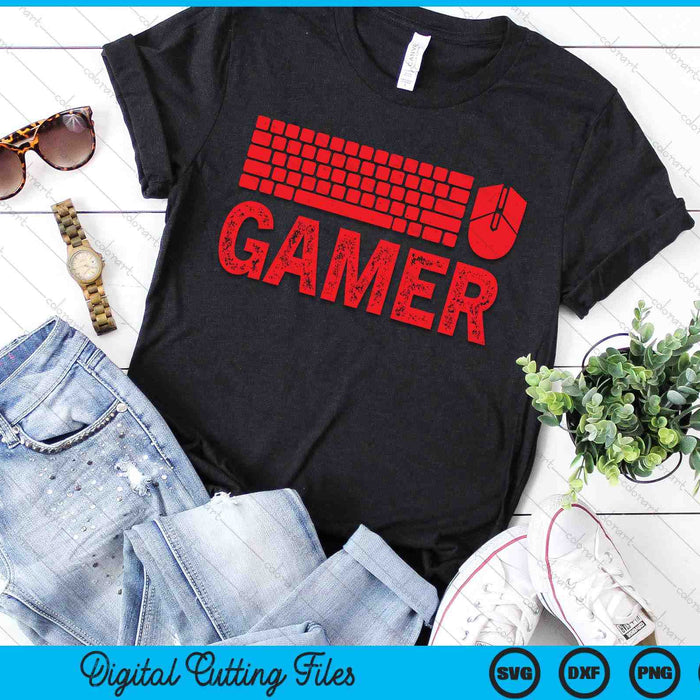 PC Gaming Keyboard Mouse WASD SVG PNG Digital Printable Files