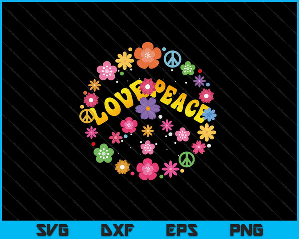 Divertido signo de la paz amor SVG PNG cortando archivos imprimibles