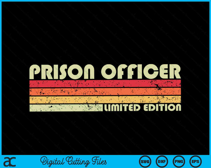 PRISON OFFICER Funny Job Title Profession Birthday Worker SVG PNG Digital Cutting File