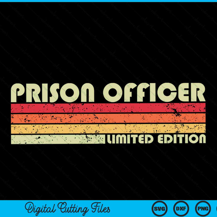 PRISON OFFICER Funny Job Title Profession Birthday Worker SVG PNG Digital Cutting File