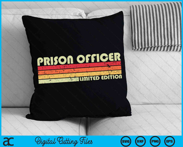 PRISON OFFICER Funny Job Title Profession Birthday Worker SVG PNG Digital Cutting File