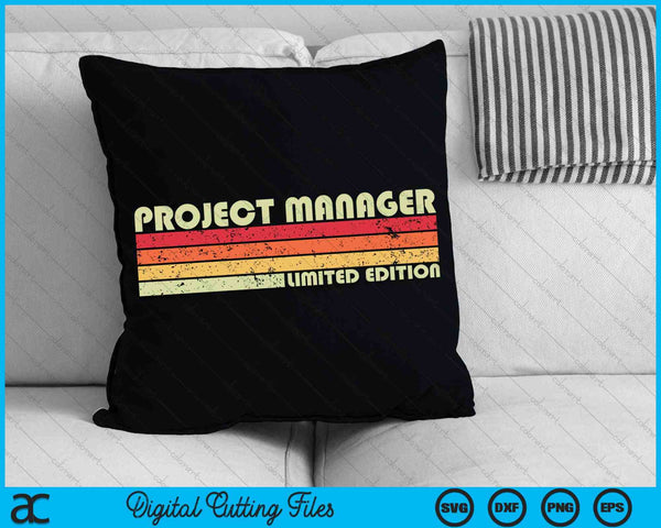 PROJECT MANAGER Funny Job Title Profession Birthday Worker SVG PNG Digital Cutting File
