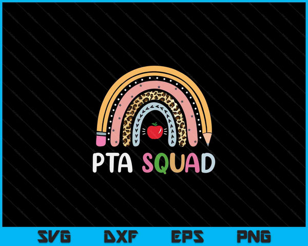 PTA squad leopard rainbow physical therapist assistant PTA SVG cut file