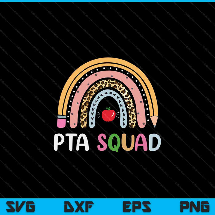 PTA squad leopard rainbow physical therapist assistant PTA SVG cut file