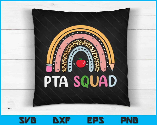 PTA Squad Leopard Rainbow Physical Therapist Assistant PTA SVG PNG Digital Cutting Files