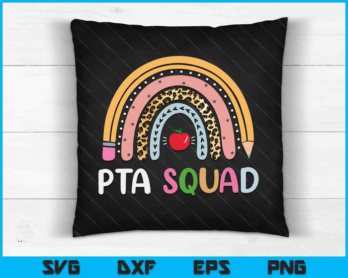 PTA Squad Leopard Rainbow Asistente de fisioterapeuta PTA SVG PNG Archivos de corte digital