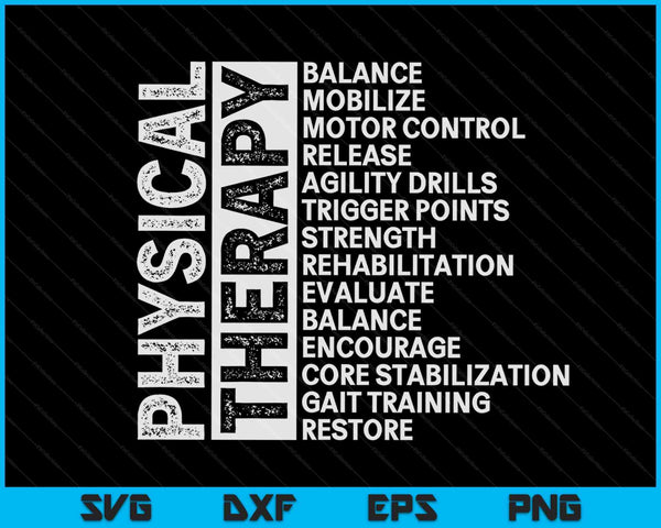 PT physical therapist exercise therapy SVG cut file