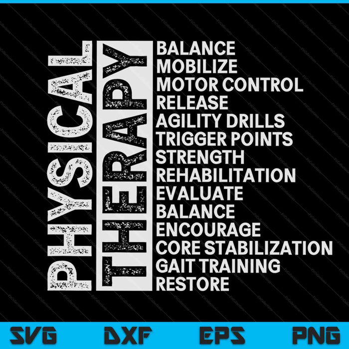 PT physical therapist exercise therapy SVG cut file