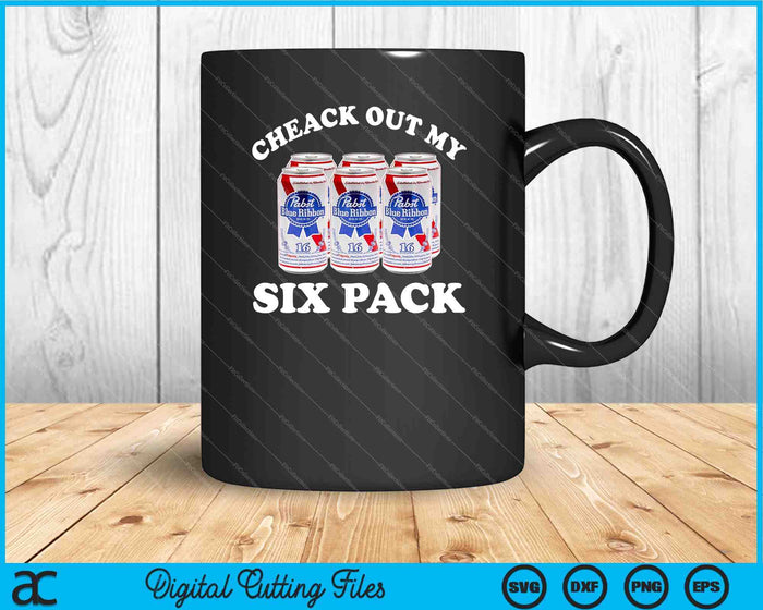 Pabst Blue Ribbon Check Out My Six Pack SVG PNG Cutting Printable Files