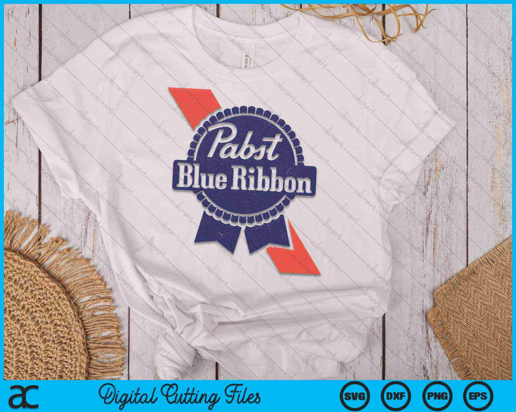 Pabst Blue Ribbon Sash & Ribbon Logo SVG PNG Digital Cutting Files ...