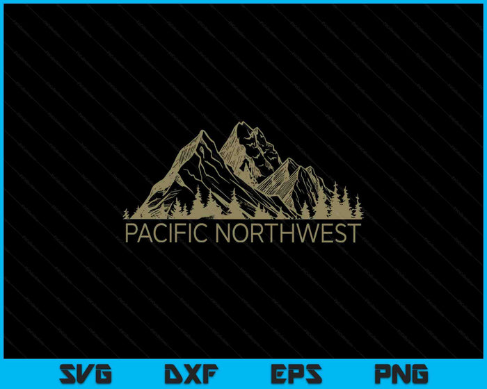 Pacific Northwest Mountain PNW Pacific Northwest SVG PNG Digital Printable Files