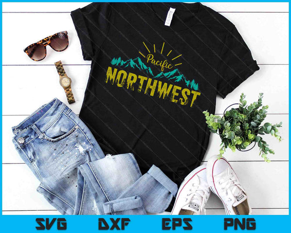 Pacific Northwest Pnw Vintage Oregon Washington SVG PNG Digital Printable Files