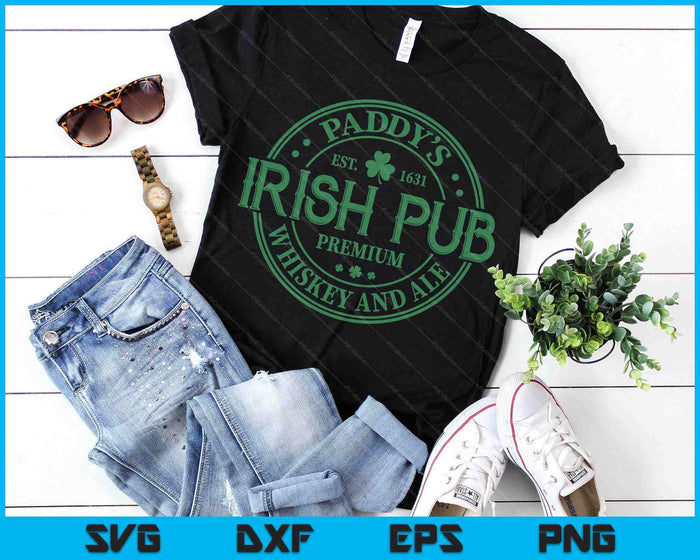 Paddy's Irish Pub Whiskey Beer Ireland St. Patrick's Day SVG PNG Digital Printable Files