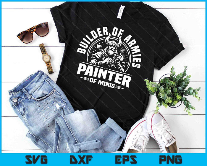 Painting Miniatures Role Playing Game Fantasy Warrior Minis SVG PNG Digital Printable Files