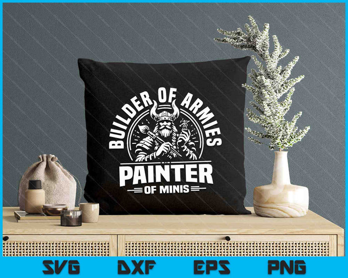 Painting Miniatures Role Playing Game Fantasy Warrior Minis SVG PNG Digital Printable Files