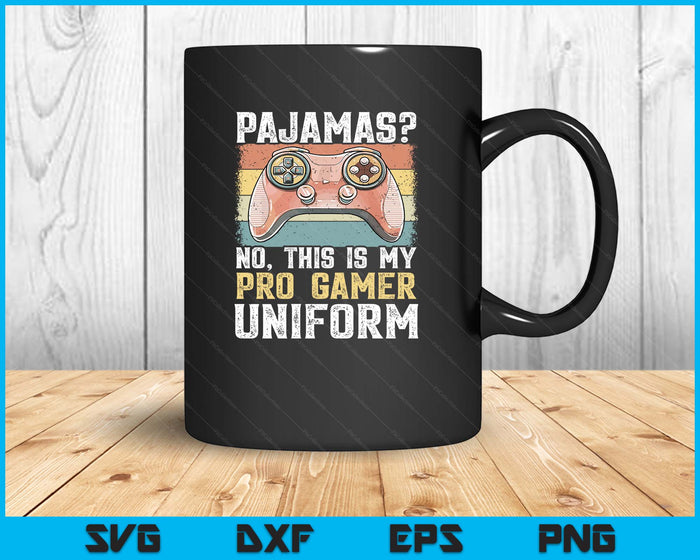 Pajamas No Pro Gamer Funny Video Games Boys Teens Gaming SVG PNG Digital Printable Files