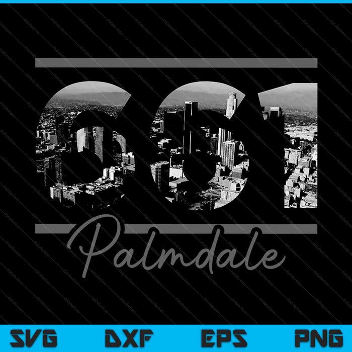Palmdale 661 Area Code Skyline California Vintage SVG PNG Cutting Printable Files