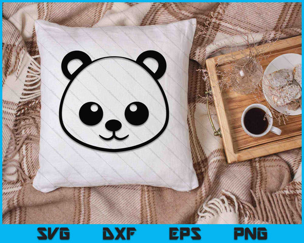 Panda Happy divertido gráfico ideal para la escuela Anime Japonés SVG PNG Cortar archivos imprimibles