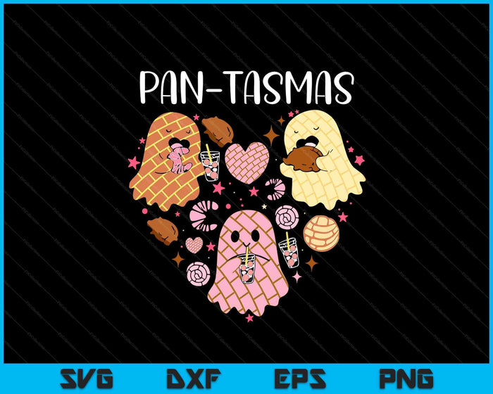 Pantasmas Ghost Funny Spooky Conchas Mexican Ghost Halloween SVG PNG Digital Printable Files