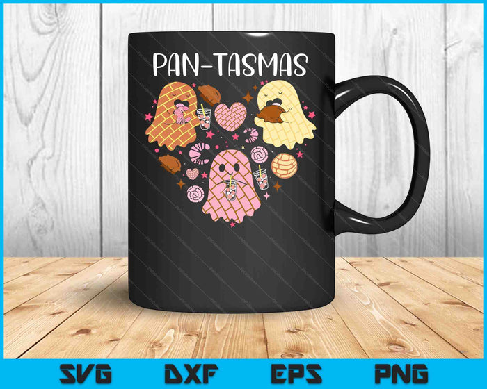 Pantasmas Ghost Funny Spooky Conchas Mexican Ghost Halloween SVG PNG Digital Printable Files