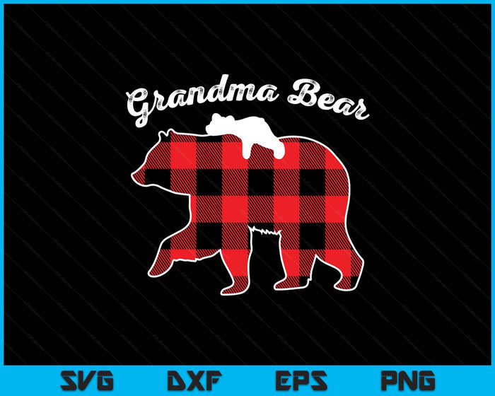 Papa Bear Flannel Red Plaid Pajama Family Matching XMAS SVG PNG Digital Printable Files