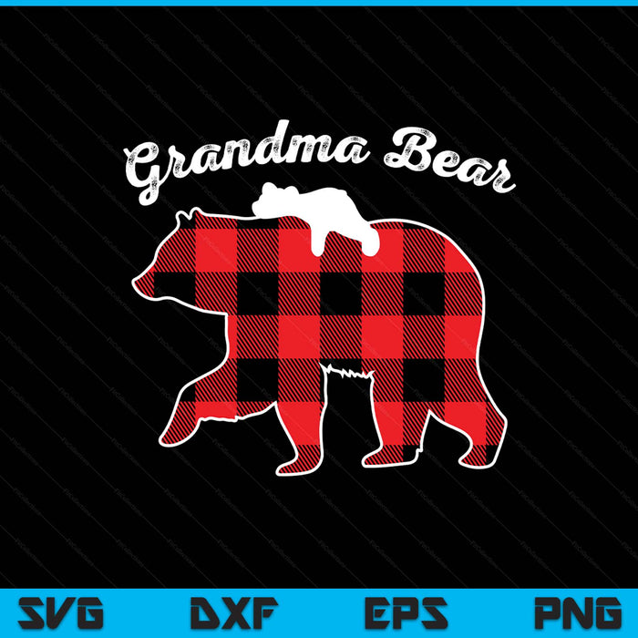 Papa Bear Flannel Red Plaid Pajama Family Matching XMAS SVG PNG Digital Printable Files