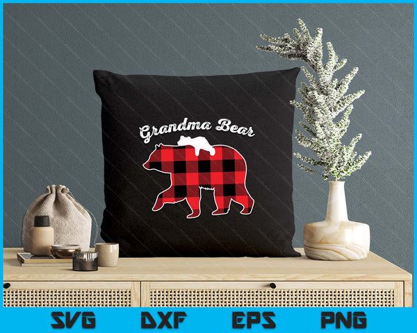 Papa Bear Flannel Red Plaid Pajama Family Matching XMAS SVG PNG Digital Printable Files