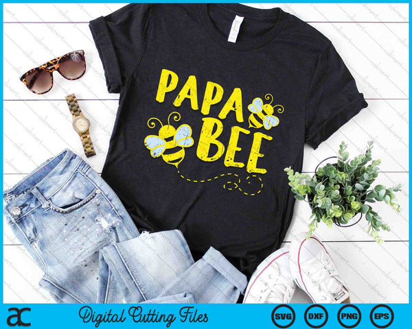 Papa Bee familie bijpassende bijenteelt Papa SVG PNG digitale snijbestanden