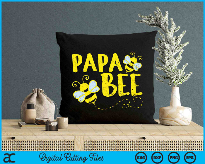 Papa Bee familie bijpassende bijenteelt Papa SVG PNG digitale snijbestanden