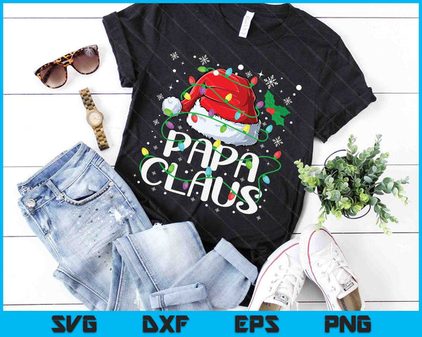 Papa Claus Christmas Santa Matching Family Xmas Pajamas SVG PNG Digital Cutting Files