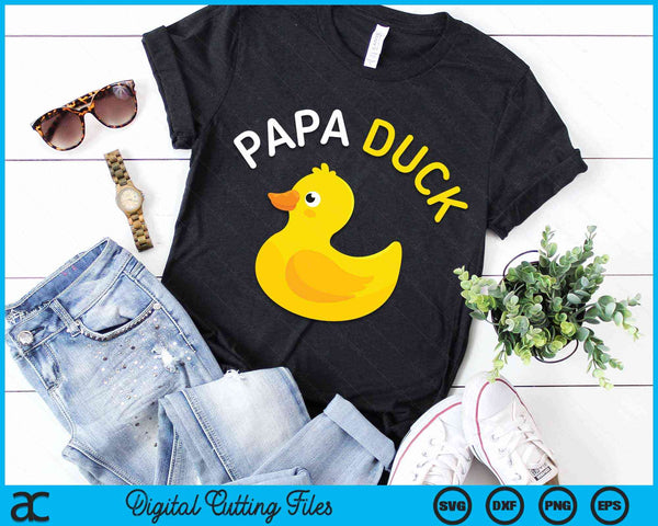 Papa Duck Rubber Duck Papa SVG PNG Digital Cutting File