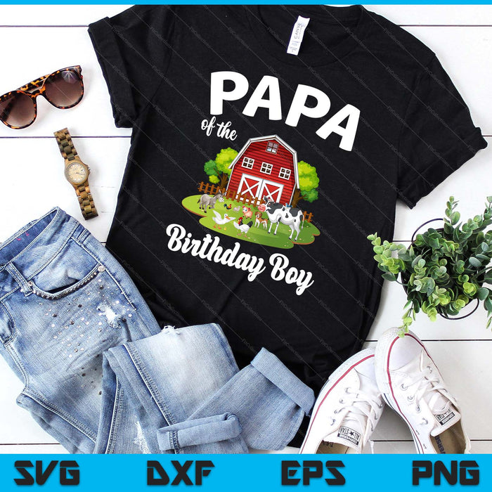 Papa van het feestvarken boerderij dier Bday partij viering SVG PNG digitale snijden-bestanden