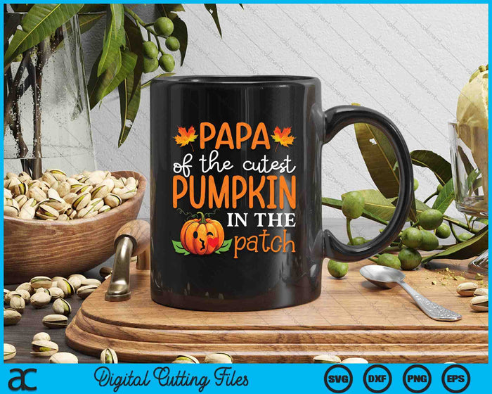 Papa Of The Cutest Pumpkin In The Patch Halloween SVG PNG Digital Cutting File