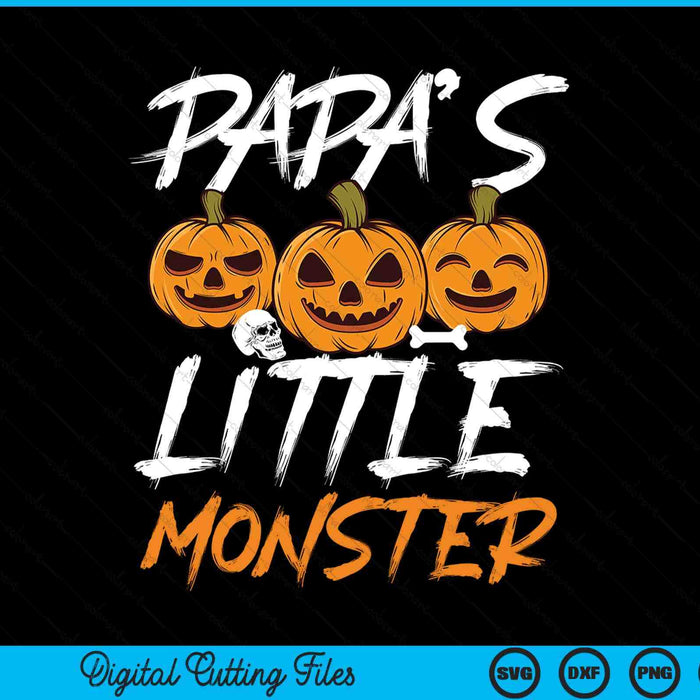 Papa's little monster Halloween apparel SVG cut file