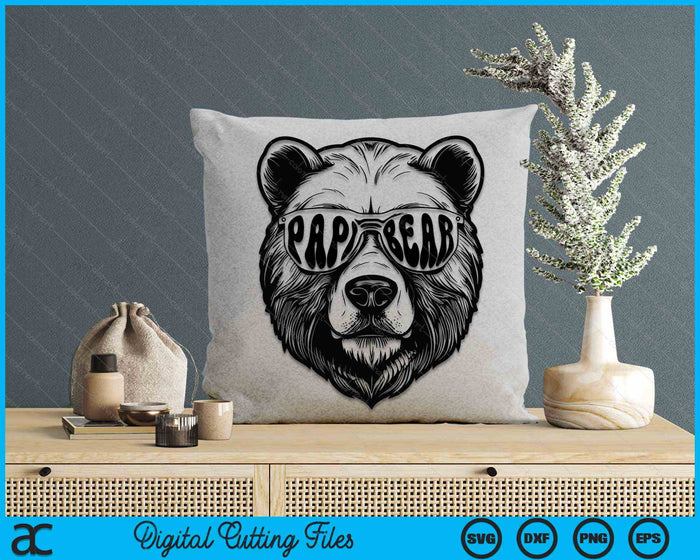 Papi Bear With Sunglasses Father Bear Papi Bear SVG PNG Digital Cutting Files