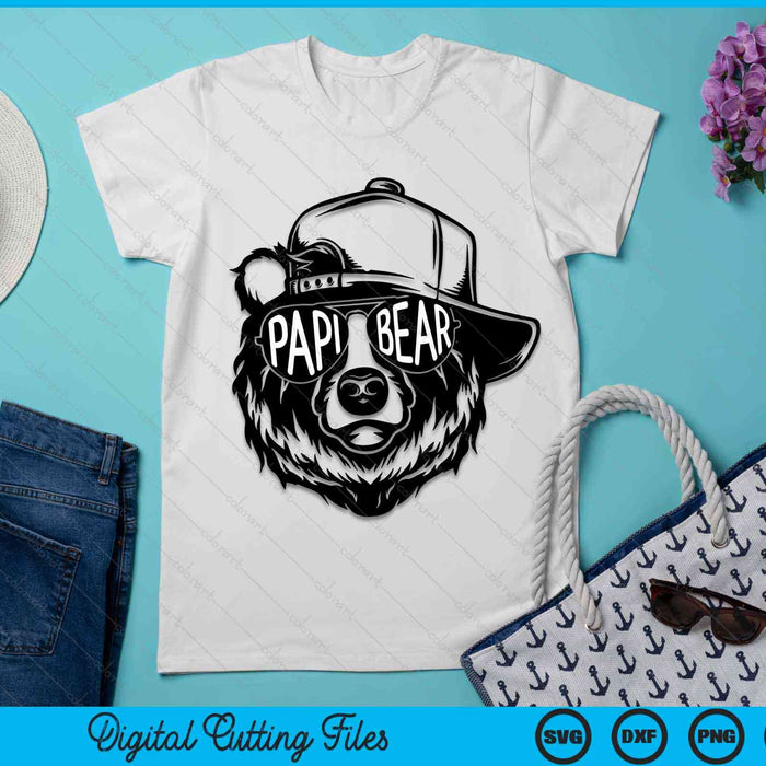 Papi Bear With Sunglasses Papi Bear SVG PNG Cutting Printable Files