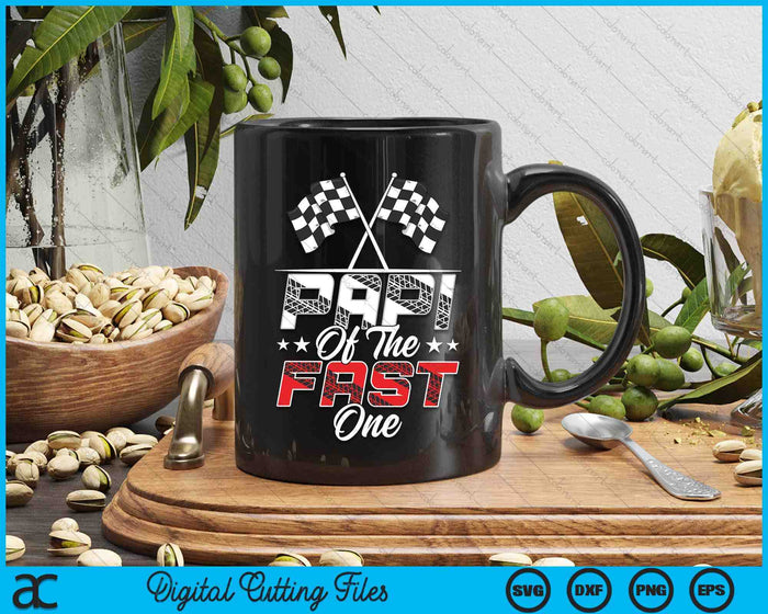 Papi Of The Fast One First Birthday Racing Car Family SVG PNG Digital Printable Files