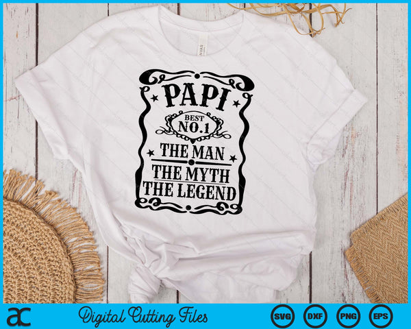 Papi The Man The Myth The Legend Retro Gift for Dad Father's Day SVG PNG Digital Cutting Files