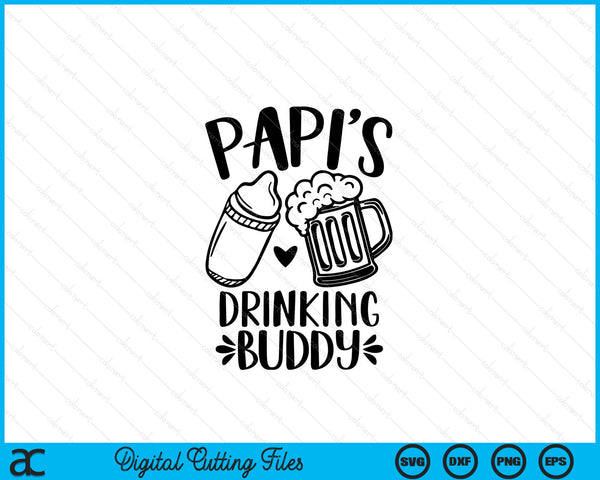 Papi's Drinking Buddy Father's Day SVG PNG Digital Cutting Files