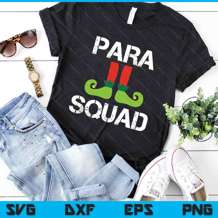 Para Squad Paraprofessional Cute Christmas Elf Feet SVG PNG Digital Cutting Files