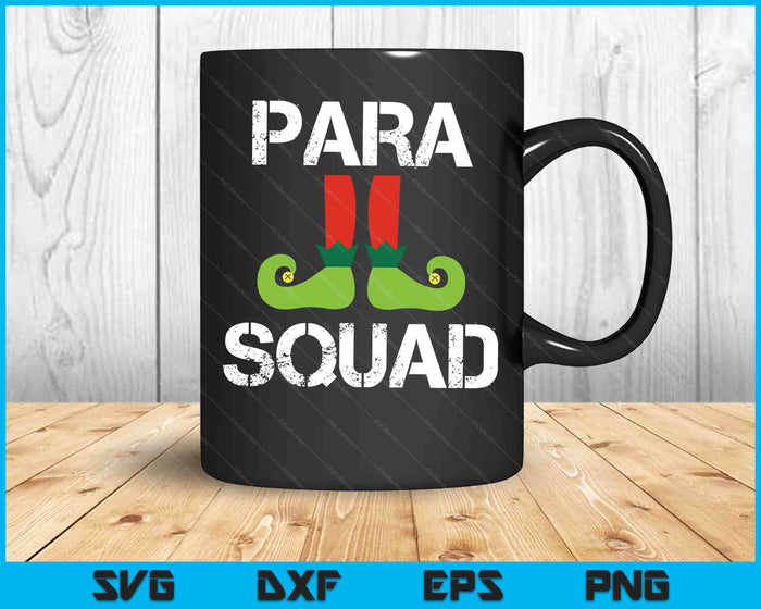 Para Squad Paraprofessional Cute Christmas Elf Feet SVG PNG Digital Cutting Files