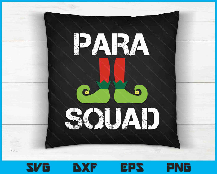 Para Squad Paraprofessional Cute Christmas Elf Feet SVG PNG Digital Cutting Files