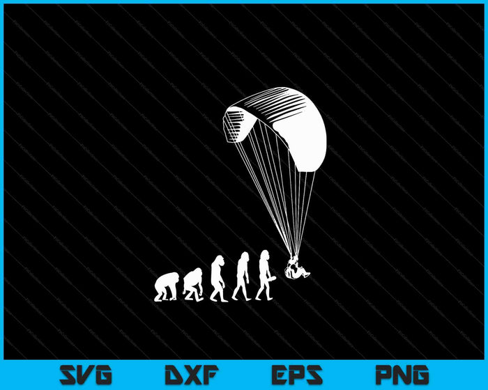 Paragliding Parachutes Soaring SVG PNG Digital Cutting Files