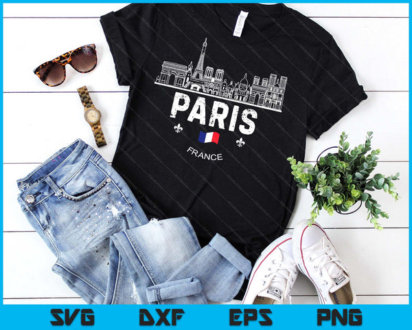 Paris Souvenir Travel SVG PNG Digital Printable Files