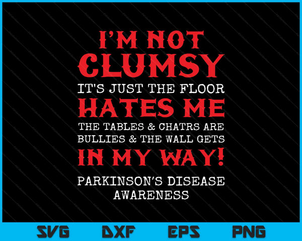 Parkinsons Disease Awareness Clumsy Warrior Survivor SVG PNG Digital Cutting Files